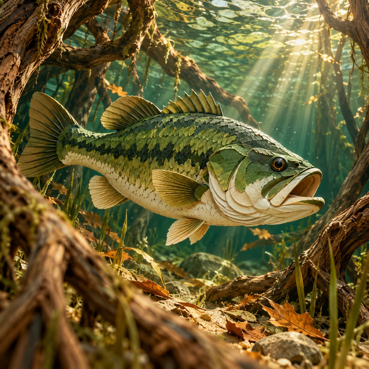 Rootwater Bass — illustrated sample card